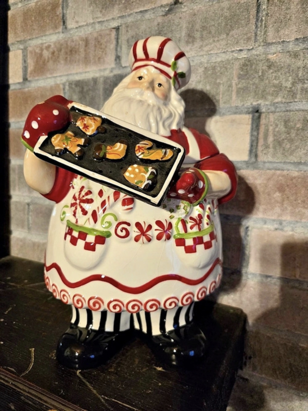 Santa Christmas Ceramic Cookie Jar 2013